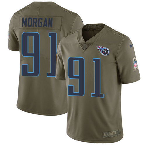Nike Titans #91 Derrick Morgan Olive Youth Stitched NFL Limited 2017 Salute to Service Jersey