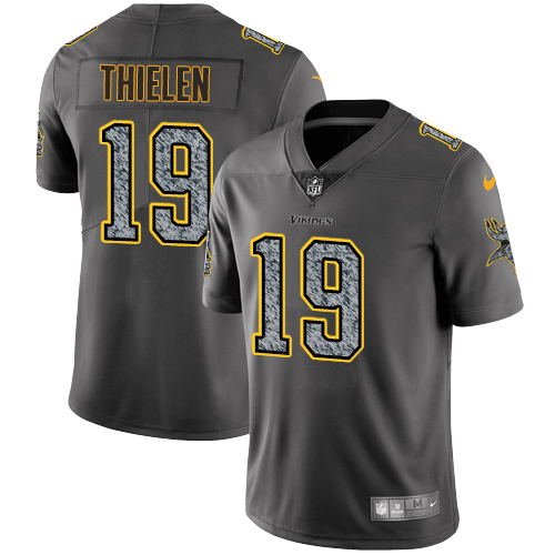 Nike Vikings #19 Adam Thielen Gray Static Youth NFL Vapor Untouchable Game Jersey