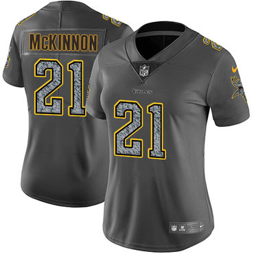 Nike Vikings #21 Jerick McKinnon Gray Static Women's NFL Vapor Untouchable Game Jersey