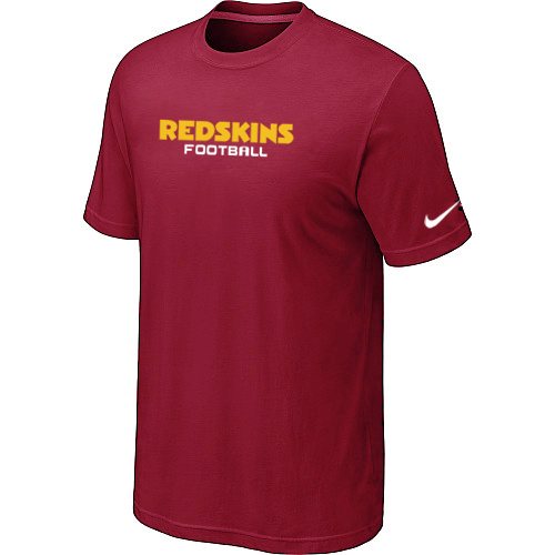 NEW NFL WaShington Redskins Sideline Legend Authentic Font Dri-fit T-Shirt Red