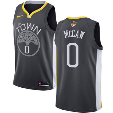 Nike Warriors #0 Patrick McCaw Black The Finals Patch NBA Swingman Statement Edition Jersey