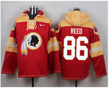 Nike Washington Redskins #86 Jordan Reed Burgundy Red Player Pullover NFL Hoodie