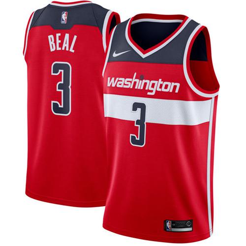 Nike Wizards #3 Bradley Beal Red Stitched NBA Swingman Jersey