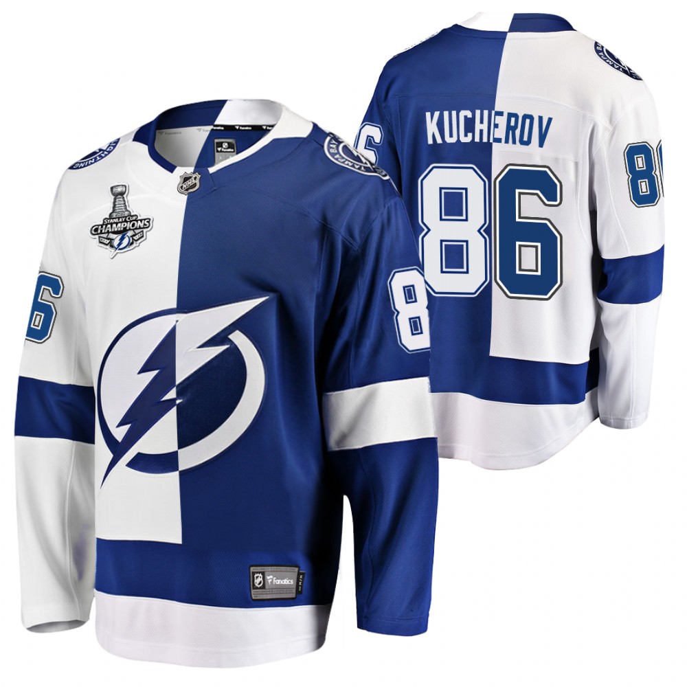 Nikita Kucherov Lightning 2020 Stanley Cup Champions Black Split Special Edition Jersey