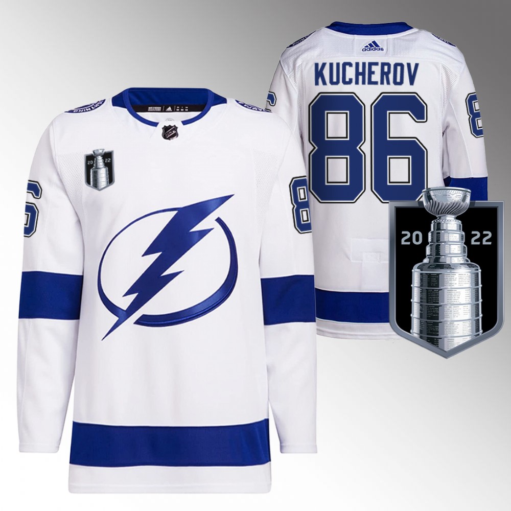 Nikita Kucherov Tampa Bay Lightning White 2022 Eastern Conference Champs Authentic Jersey