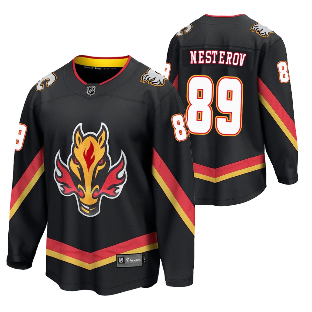 Nikita Nesterov Flames 2021 Reverse Retro Black Jersey Special Edition