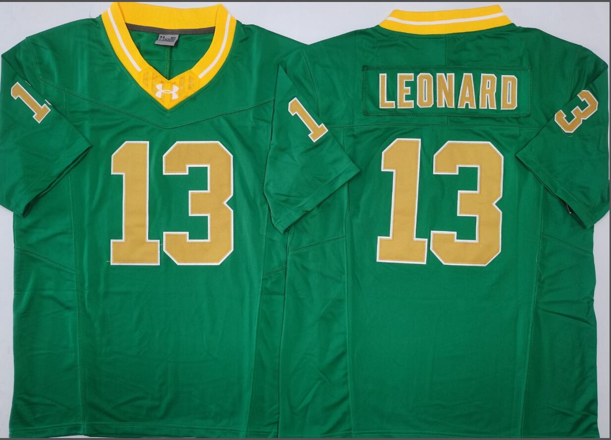 Norte Dame Fighting Irish Green #13 LEONARD