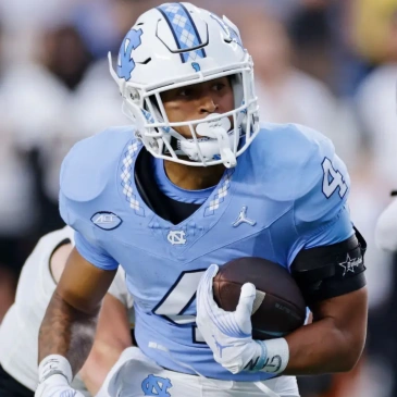 North Carolina Tar Heels #4 Caleb Hood 2023 Blue F.U.S.E. College Football Game Jersey 