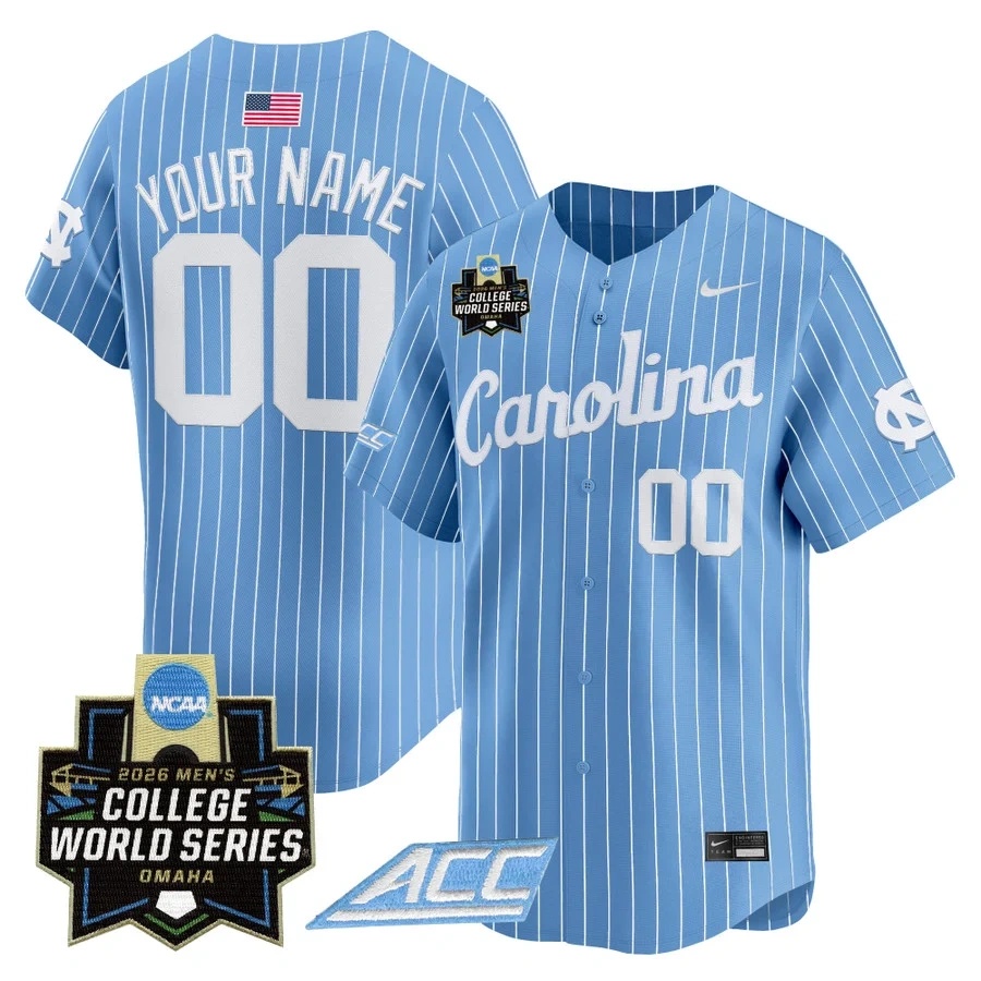 North Carolina Tar Heels 2026 World Series Vapor Premier Limited Custom Jersey BLUE