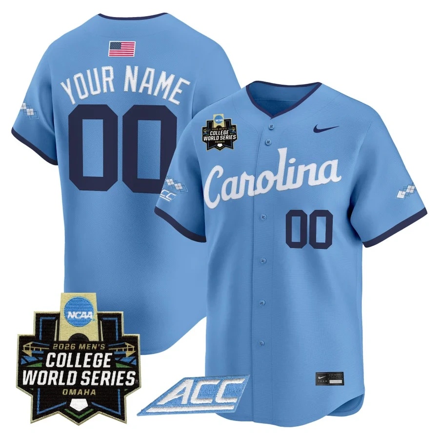 North Carolina Tar Heels 2026 World Series Vapor Premier Limited Custom Jersey BLUE2