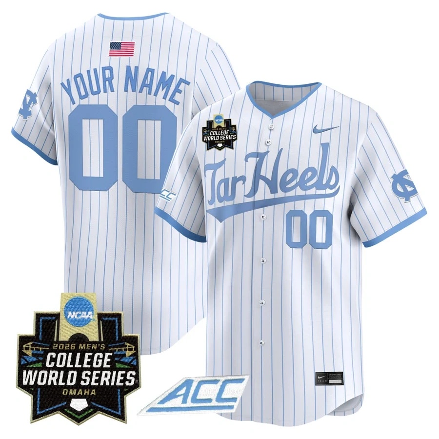 North Carolina Tar Heels 2026 World Series Vapor Premier Limited Custom Jersey WHITE