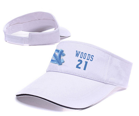 North Carolina Tar Heels 21 Seventh Woods White College Basketball Adjustable Visor