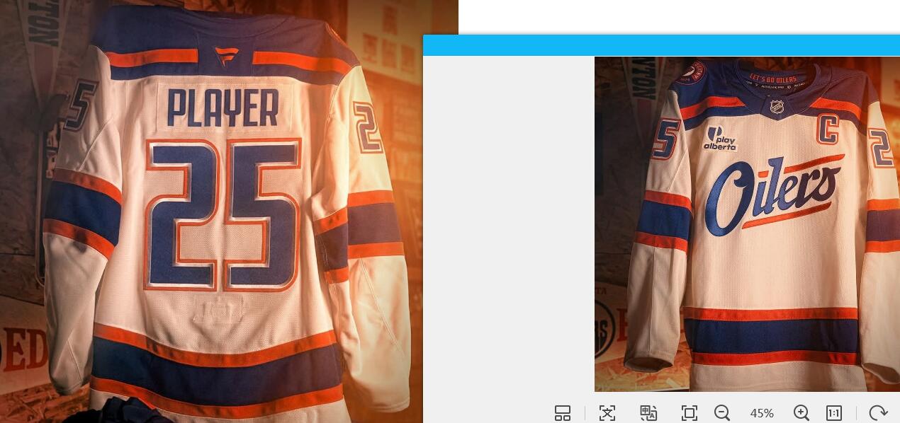 OILERS HOCKEY JERSEY