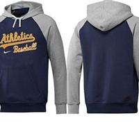 Oakland Athletics Pullover Hoodie Burgundy Blue & Grey
