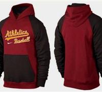 Oakland Athletics Pullover Hoodie Burgundy Red & Black