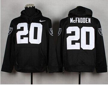 Oakland Raiders #20 Darren McFadden Black Pullover NFL Hoodie
