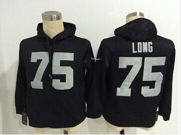 Oakland Raiders #75 Howie Long Black Pullover NFL Hoodie