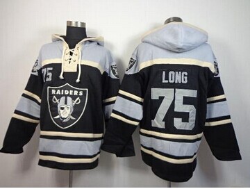 Oakland Raiders #75 Howie Long Black Sawyer Hooded Sweatshirt NFL Hoodie