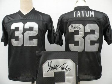 Oakland Raiders 32# Jack Tatum Black Throwback Jersey(Signed Elite)