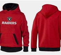 Oakland Raiders Authentic Logo Pullover Hoodie Red & Black