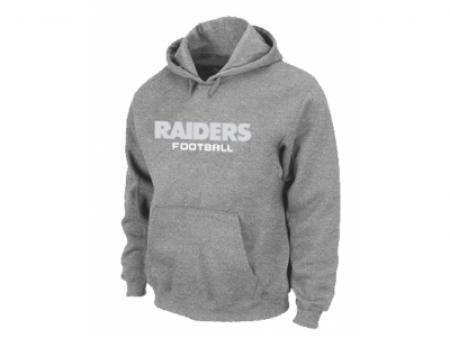 Oakland Raiders Authentic font Pullover Hoodie Grey