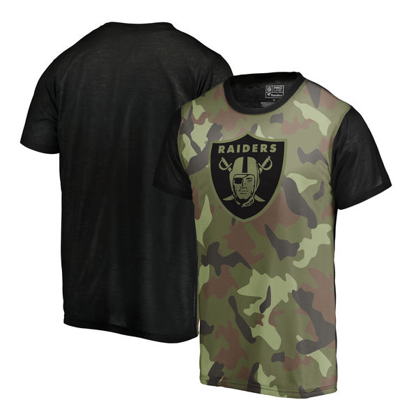 Oakland Raiders Camo NFL Pro Line By Fanatics Branded Blast Sublimated T Shirt