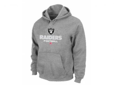 Oakland Raiders Critical Victory Pullover Hoodie Grey