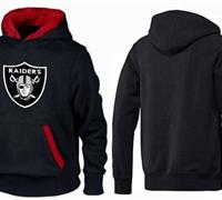 Oakland Raiders Logo Pullover Hoodie Black & Red