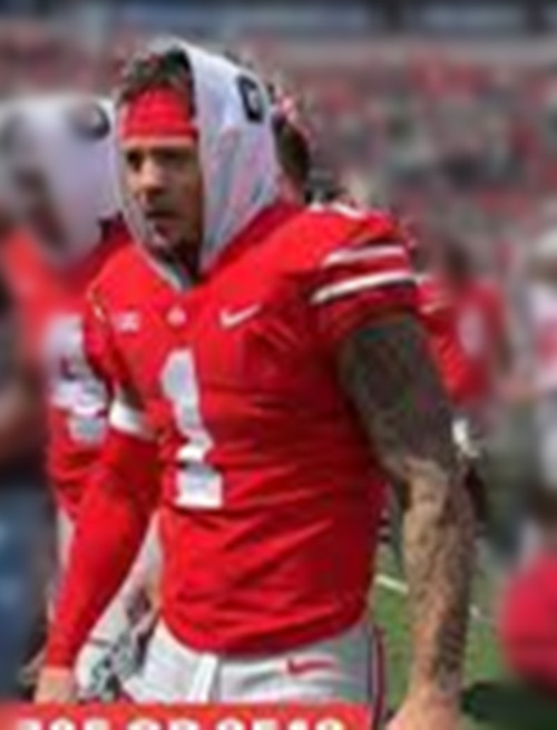 Ohio State Buckeyes #1 Brandon Inniss Scarlet College Football Game Jersey 