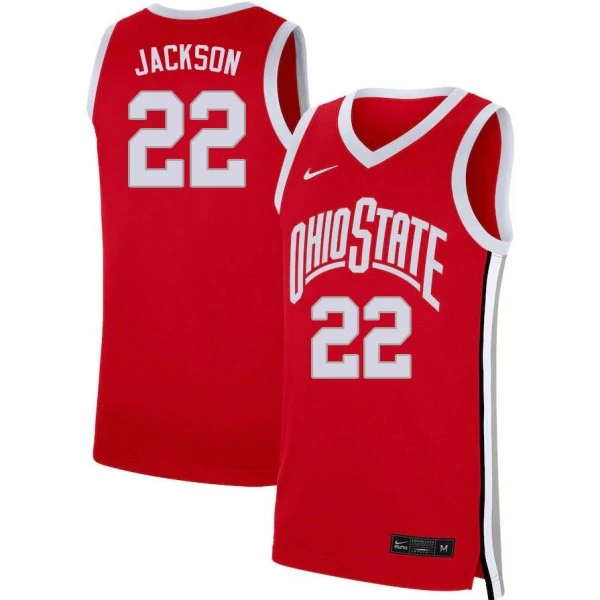 Ohio State Buckeyes #22 Jim Jackson Scarlet College Basketball Game Jersey 