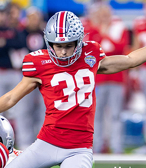 Ohio State Buckeyes #38 Jayden Fielding Scarlet College Football Game Jersey 