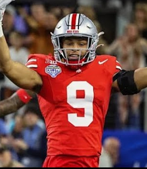 Ohio State Buckeyes #9 Malik Hartford Scarlet College Football Game Jersey 