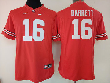 Ohio State Buckeyes 16 J.T. Barrett Red College Football Jersey