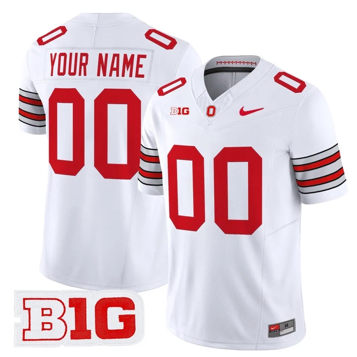 Ohio State Buckeyes 2026 Tunnel Vision Vapor Limited Custom Jersey WHITE
