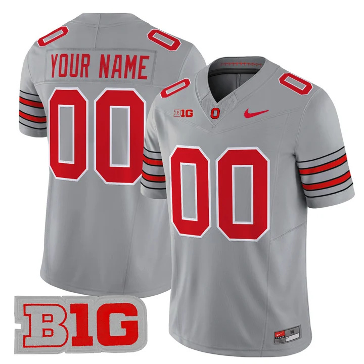 Ohio State Buckeyes 2026 Tunnel Vision Vapor Limited Custom Jersey gray