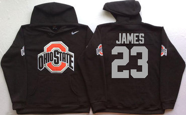 Ohio State Buckeyes 23 Lebron James Black Men's Pullover Hoodie