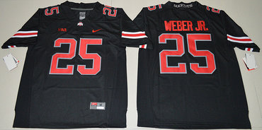 Ohio State Buckeyes 25 Mike Weber Jr. Black College Football Jersey