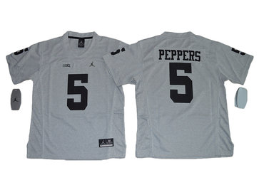 Ohio State Buckeyes 5 Jabrill Peppers Gray Gridiron II Youth College Jersey