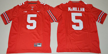 Ohio State Buckeyes 5 Raekwon McMillan Red College Football Jersey