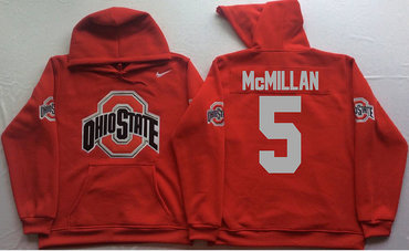 Ohio State Buckeyes 5 Raekwon McMillan Red Men's Pullover Hoodie