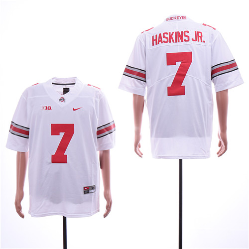 Ohio State Buckeyes 7 Dwayne Haskins Jr White College Football Jersey