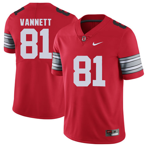 Ohio State Buckeyes 81 Nick Vannett Red 2018 Spring Game College Football Limited Jersey