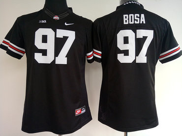 Ohio State Buckeyes 97 Joey Bosa Black Women College Football Jersey