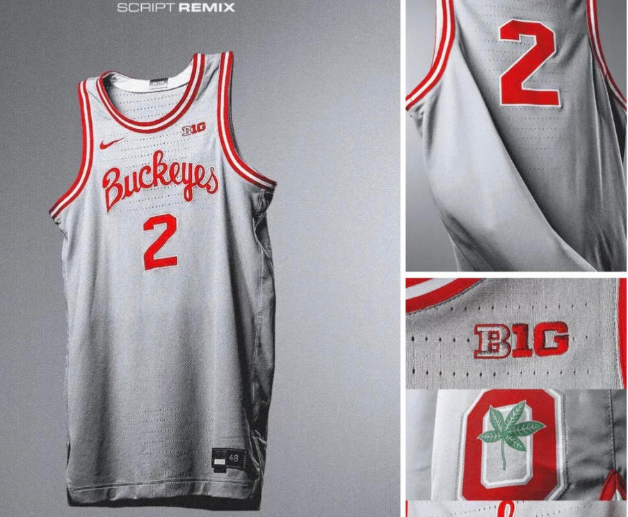 Ohio State Buckeyes BASKETBALL Jersey GREY