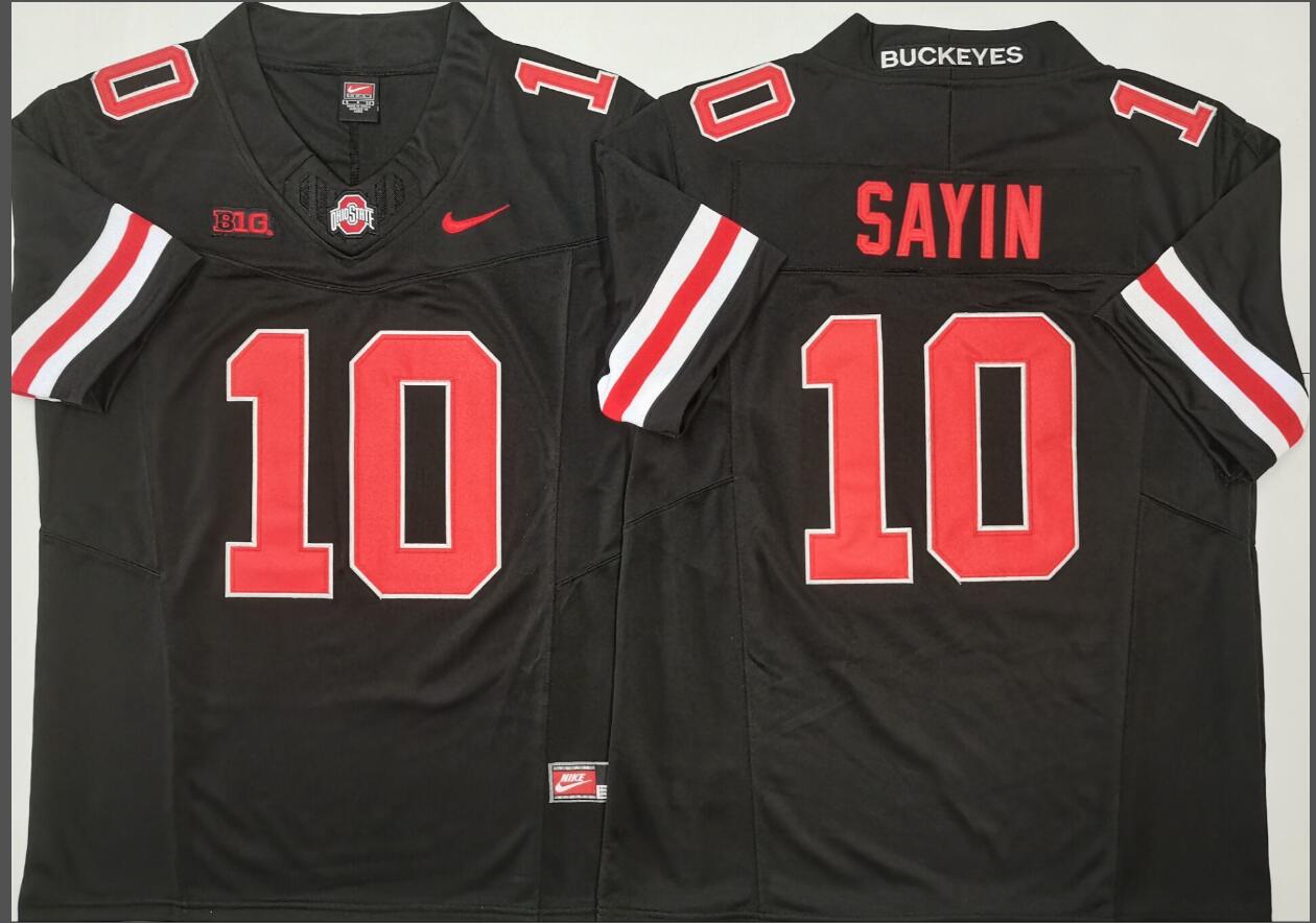 Ohio State Buckeyes Black #10 SAYIN