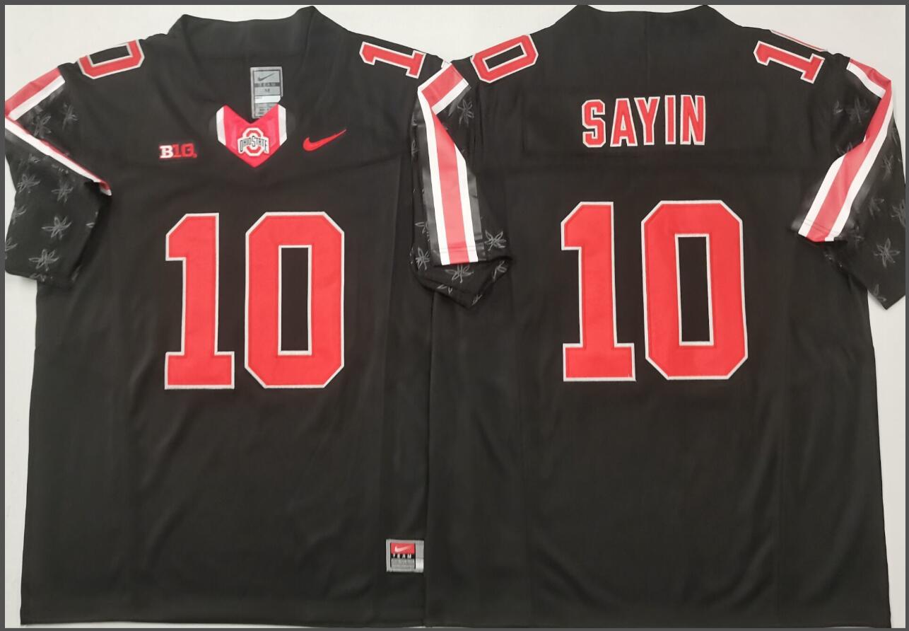 Ohio State Buckeyes Black #10 SAYIN jersey