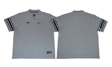 Ohio State Buckeyes Charcoal Gray Men's Customized College Jersey