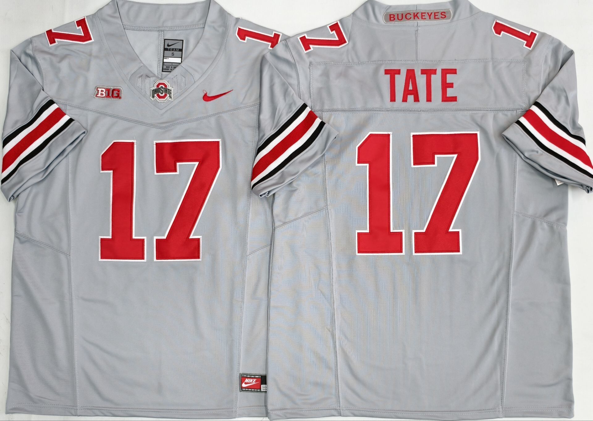 Ohio State Buckeyes GRAY #17 TATE