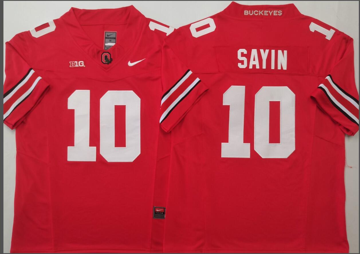 Ohio State Buckeyes Red #10 SAYIN