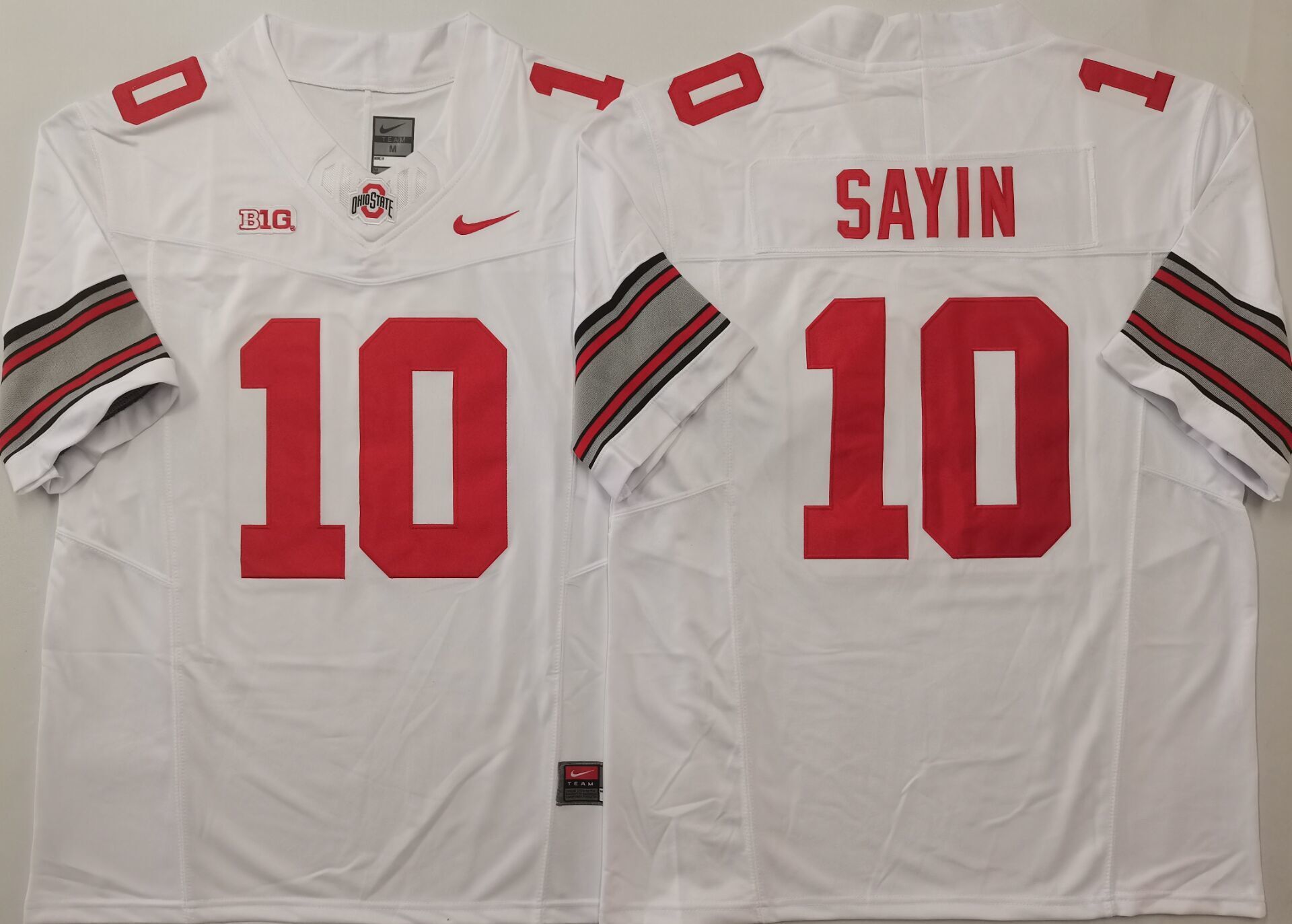 Ohio State Buckeyes White #10 SAYIN